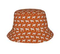 Jack Russell Terriers Naranja Lindo Perro Jack Russells Sombrero Tipo Cubo para Mujer Hombre, Sombreros de Verano para Hombre y Mujer