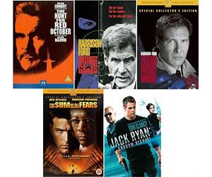 Jack Ryan All 5 Movies DVD Complete Collection: The Hune for Red October, Patriot Games, Clear and Present Danger, The Sum of All Fears, Shadow Recruit + Extras by Sean Connery