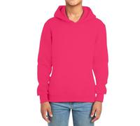 Jack Will - Sudadera con capucha para niños y niñas, manga larga, color liso, ropa de abrigo informal, acogedora sudadera con forro polar para niños pequeños, Rosa intenso., 12-13 años