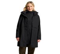 Jack Wolfskin Abrigo para mujer, Negro, S