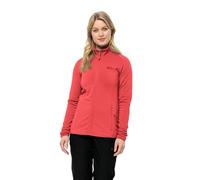 Jack Wolfskin Baiselberg Fz W - Chaqueta de forro polar, color rojo brillante, XL para mujer, rojo vivo, XL