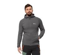 Jack Wolfskin Baiselberg Hooded FZ M Chaqueta de Forro Polar, Gris Pizarra, L para Hombre