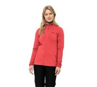 Jack Wolfskin Baiselberg Hooded Fz W - Chaqueta de forro polar, color rojo brillante, L para mujer, rojo vivo, L