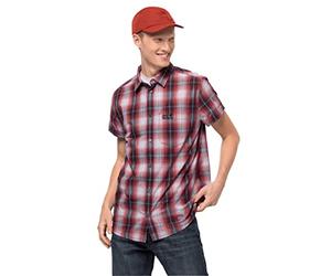 Jack Wolfskin Camisa de Chile Caliente para Hombre M, Cuadros de Pimienta Mexicana, XXL