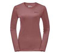 Jack Wolfskin Camisa de Senderismo térmica Sky L/S W para Mujer, Mineral Rojo, S