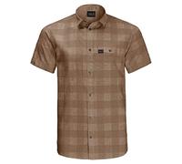 Jack Wolfskin Camisa Highlands para Hombre Dark Sand Checks XL
