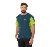 Jack Wolfskin Camiseta de Manga Corta para Hombre, Narrows T M, Dark Sea, S, Mar Oscuro, S