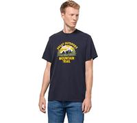 Jack Wolfskin Camiseta para Hombre Jw Mountain Trail T M, Azul Noche (Night Blue), L