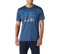 Jack Wolfskin Camiseta para Hombre Peak Graphic T M, Azul Thunder Blue., S