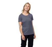 Jack Wolfskin Camiseta Tech T W de Manga Corta para Mujer, Dolphin, L, Delfín, L