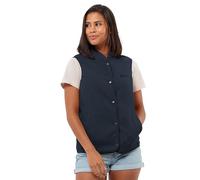 Jack Wolfskin Chaleco de Forro Polar Light Curl Vest W para Mujer, Azul Noche, S, Azul Noche (Night Blue), S