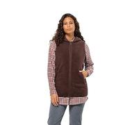 Jack Wolfskin Chaleco de Forro Polar para Mujer High Curl Long Vest W, Boysenberry, S, Morado, S