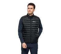 Jack Wolfskin Chaleco estándar Pack & Go Down para Hombre, Talla M, Negro, XL