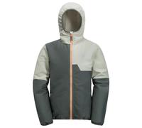 Jack Wolfskin Chaqueta con Capucha Turbulence K Softshell, Verde Pizarra, 164 cm para Niños
