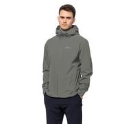 Jack Wolfskin Chaqueta Pack & Go Shell M para Hombre, Verde Gecko, XL, Verde (Gecko Green), XL