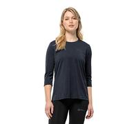 Jack Wolfskin Crosstrail 3/4 T W Camiseta de Senderismo, Azul Noche, M Mujer, Azul Oscuro, M
