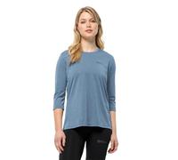 Jack Wolfskin Crosstrail 3/4 T W T-Shirt, Azul Elemental, XS Mujer, Azul Elemental, XS