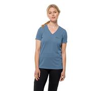 Jack Wolfskin Crosstrail T para Mujer T-Shirt, Azul Elemental, XS, Azul Elemental, XS