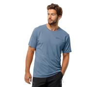 Jack Wolfskin Delgami S/S M Camiseta, Azul Elemental, S para Hombre
