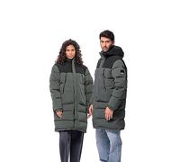 Jack Wolfskin Dellbrueck Long Jkt Chaqueta de plumón, Color Verde, M Unisex Adulto
