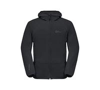 Jack Wolfskin Eagle Peak II - Sudadera con capucha para hombre, talla M, Negro -, Small