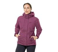 Jack Wolfskin, Echo Pass, Chaqueta Hardshell 3-In-1, Cuarzo Violeta, L, Mujer