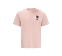 Jack Wolfskin Eschenheimer Camiseta, Rosa Ahumado, M Unisex Adulto