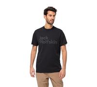 Jack Wolfskin Essential Logo T M Camiseta, Negro, L para Hombre