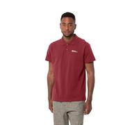 Jack Wolfskin Essential Polo M Camiseta, Deep Ruby, S para Hombre