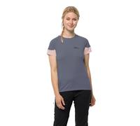 Jack Wolfskin Estrecho T W Camiseta de Manga Corta, Mujer, Delfín, S