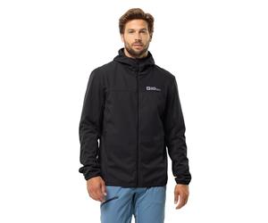 Jack Wolfskin Feldberg - Sudadera con capucha (talla M, chaqueta Softshell, color negro, L para hombre, Negro, L