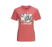 Jack Wolfskin Florell Box T W T-Shirt, Rosa Lavada, XS Mujer, Rosa Lavada, XS