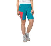 Jack Wolfskin Glastal W-Pantalones Cortos, Mujer, Azulejos Azul, 40