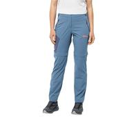 Jack Wolfskin Glastal Zip Away Pants W Pantalones para Senderismo, Azul Elemental, 44 para Mujer