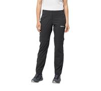 Jack Wolfskin Glastal Zip Away Pants W Pantalones para Senderismo, Negro, 46 para Mujer