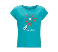 Jack Wolfskin Good Day T G - Camiseta de Manga Corta para niña (Talla 116), Azul Aguamarina, 6 años
