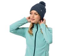Jack Wolfskin Gorro con pompón, Azul Noche, Talla única Unisex-Adulto, Azul Oscuro, Talla única