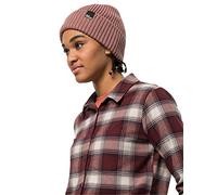 Jack Wolfskin Gorro Swansee para Mujer, Marron/Black Check, Talla única