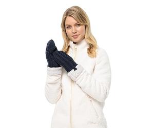 Jack Wolfskin Guantes de punto Highloft para mujer, talla M, azul oscuro, M, azul noche (night blue), M
