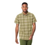 Jack Wolfskin Highlands - Camiseta M para Hombre, diseño de Hojas de bahía, Bay Leaf Check, M