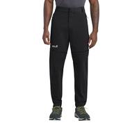 Jack Wolfskin Hikeout Zip Away Pants M Pantalones para Senderismo, Negro, 58 Hombres