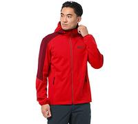 Jack Wolfskin Hombre GO Hike Softshell M Chaqueta Entallada, Fiery Red, Small