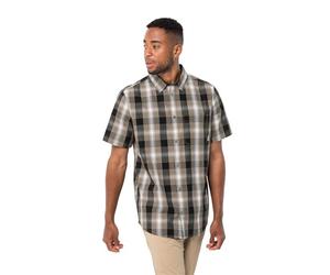 Jack Wolfskin Hot Chili M Camisa de Manga Corta para Hombre, Sand Storm Checks, S, Cuadros de tormenta de Arena, S
