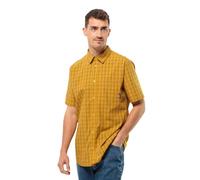 Jack Wolfskin Hot Springs Camiseta M Camisa, Curry Check, L Hombre, Curry Check, L