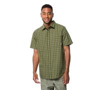 Jack Wolfskin Hot Springs M - Camisa de Manga Corta para Hombre, Cuadros Greenwood, S, Greenwood Checks, S
