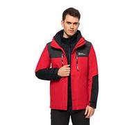 Jack Wolfskin Jasper 3 en 1 JKT M para hombre, Adrenaline Red, S