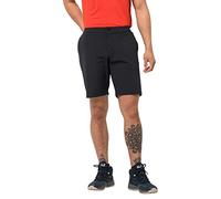 Jack Wolfskin Jwp Pantalones Cortos de Senderismo para Hombre, de Secado Rápido, Negro, L