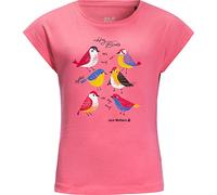 Jack Wolfskin Kids' Standard Tweeting Birds T G, Pink Lemonade, 14+
