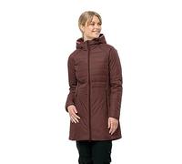 Jack Wolfskin Lapawa Ins Coat W Abrigo, Dark Maroon, XS Mujer, Dark Maroon., XS