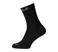 Jack Wolfskin Merino Classic Cut Calcetines, Unisex, Negro, Talla 35/37
